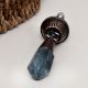 Dark Finish Teardrop Drawer Knob Made of Stone and Metal
